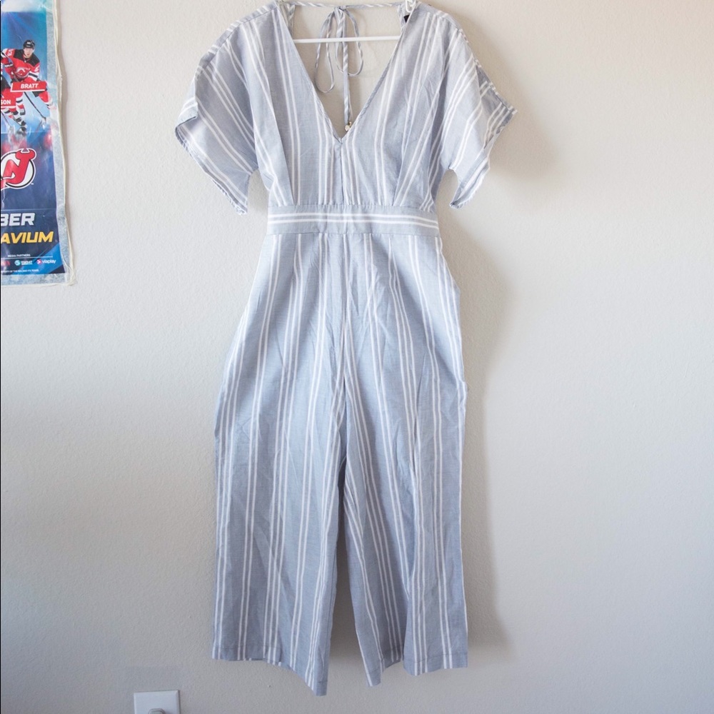 Crystal Sky blue and white romper junior size 5